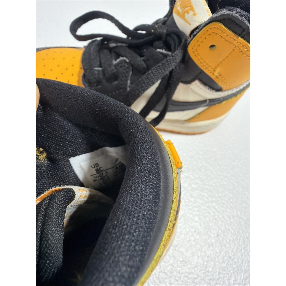 Size 8C - Jordan 1 High Black, Orange, White Toddler Air Jordan Retro High OG - Picture 8 of 10